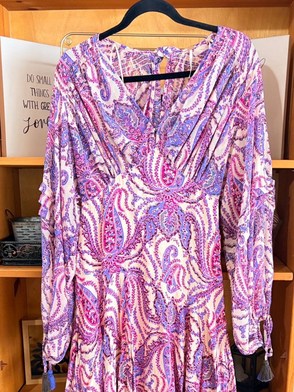 Free People Mirage Paisley Boho Maxi Dress Size 4 Small Western  Wedding Guest - Picture 12 of 12